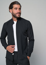 Ανδρικό μακρυμάνικο πουκάμισο μάο  Ben Tailor - BENT.1138 - MONACO mao shirt μαύρο