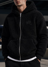 Ανδρική ζακέτα με κουκούλα Two Brothers clothing -BF-25860A-basic logo zip-up hoodie black 232-39