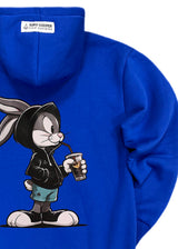 Ανδρικό μακρυμάνικο φούτερ με κουκούλα Tony couper - H25/11 - bunny back logo μπλε