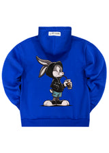 Ανδρικό μακρυμάνικο φούτερ με κουκούλα Tony couper - H25/11 - bunny back logo μπλε