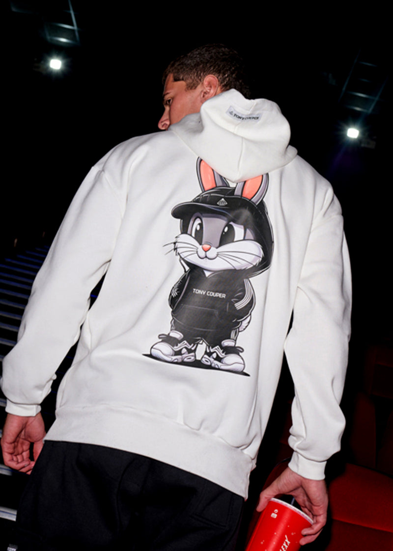 Ανδρικό μακρυμάνικο φούτερ με κουκούλα Tony couper-H26/13-ecru bunny