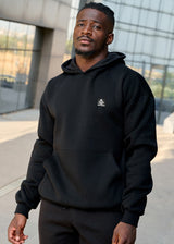 Ανδρικό μακρυμάνικο φούτερ με κουκούλα Tony couper-H26/18-black