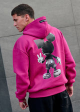 Ανδρικό μακρυμάνικο φούτερ με κουκούλα Tony couper-H26/1-magenta cool mouse