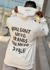 Ανδρικό μακρυμάνικο φούτερ με κουκούλα Tony couper-H26/2-ecru brands