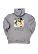 Ανδρικό μακρυμάνικο φούτερ με κουκούλα Tony couper-H26/7-grey Wanted