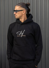 Ανδρικό φούτερ με κουκούλα Henry Clothing- 3-750 -signed logo hoodie μαύρο