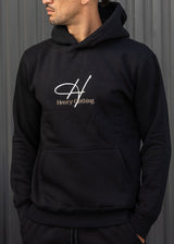Ανδρικό φούτερ με κουκούλα Henry Clothing- 3-750 -signed logo hoodie μαύρο