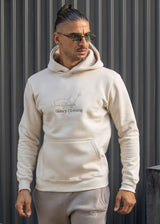 Ανδρικό φούτερ με κουκούλα Henry Clothing- 3-750 -signed logo hoodie μπεζ