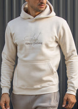 Ανδρικό φούτερ με κουκούλα Henry Clothing- 3-750 -signed logo hoodie μπεζ