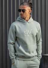 Ανδρικό φούτερ με κουκούλα Henry Clothing- 3-750 -signed logo hoodie μέντα