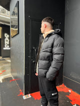 Ανδρικό μπουφάν με κουκούλα GUF - R2019 - arrow puffer μαύρο