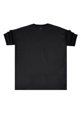 Ανδρική κοντομάνικη μπλούζα Close Society-STS-PUNTO-black fabric regular fit