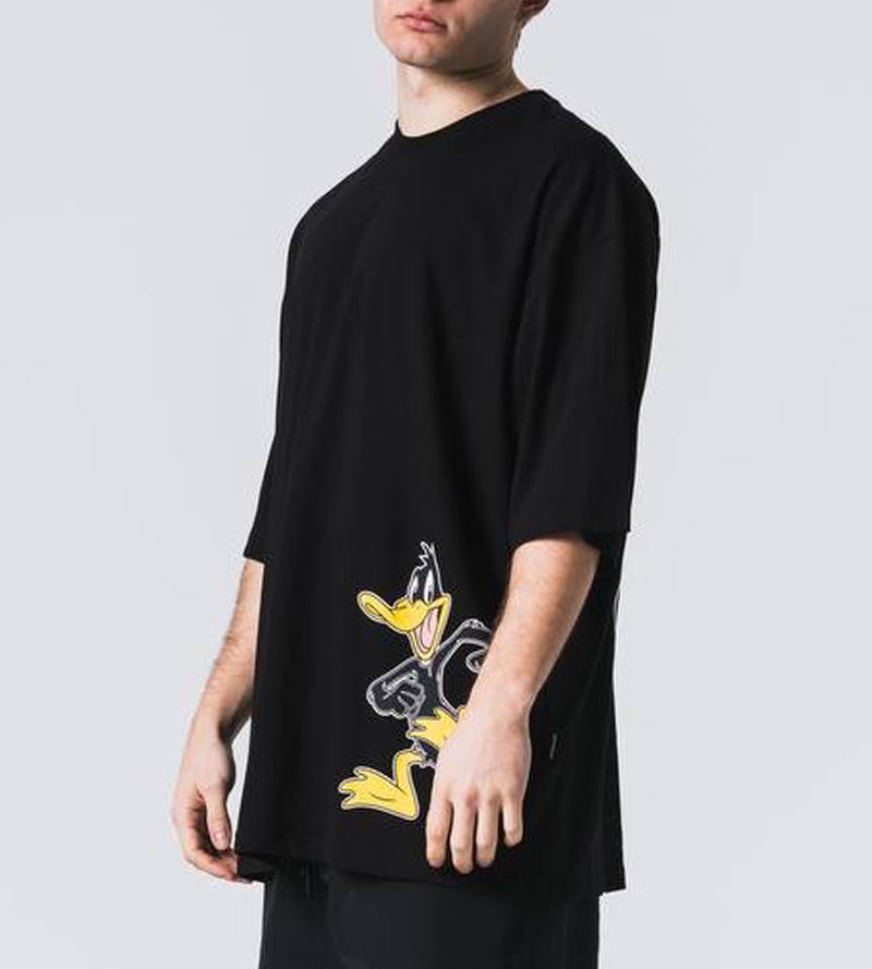 Jcyj - TRM0145 - what the duck oversized tee - BLACK