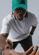 Ανδρική κοντομάνικη μπλούζα Jcyj - TRM105 - oversize fit λευκό