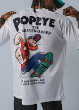 Ανδρική κοντομάνικη μπλούζα Jcyj - TRM105 - oversize fit λευκό