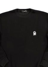 Ανδρικό φούτερ με χνούδι Close society - W25-100-white logo μαύρο
