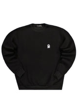 Ανδρικό φούτερ με χνούδι Close society - W25-100-white logo μαύρο