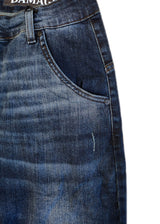 DAMAGED JEANS - Ανδρικό τζιν παντελόνι regular fit - Denim ZR11A