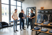 ανδρικά jeans, δοκιμαστήριο ρούχων, ανδρική μόδα