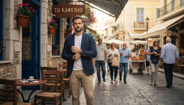 Young man in stylish casual streetwear