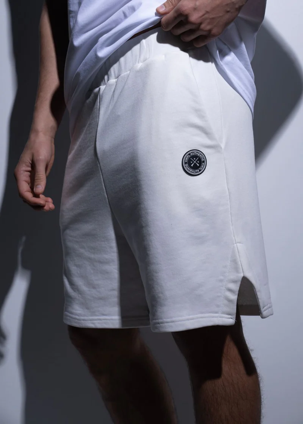 Ανδρική βερμούδα Vinyl Art Clothing - 03915-02 - regular fit cotton monocuts shorts λευκό