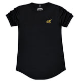 Ανδρική κοντομάνικη μπλούζα Henry clothing - 0-151 - oversize fit polyester tee μαύρο