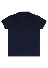 Κοντομάνικη μπλούζα GUF - 00124-5 - mao polo slim fit tee μπλε σκούρο