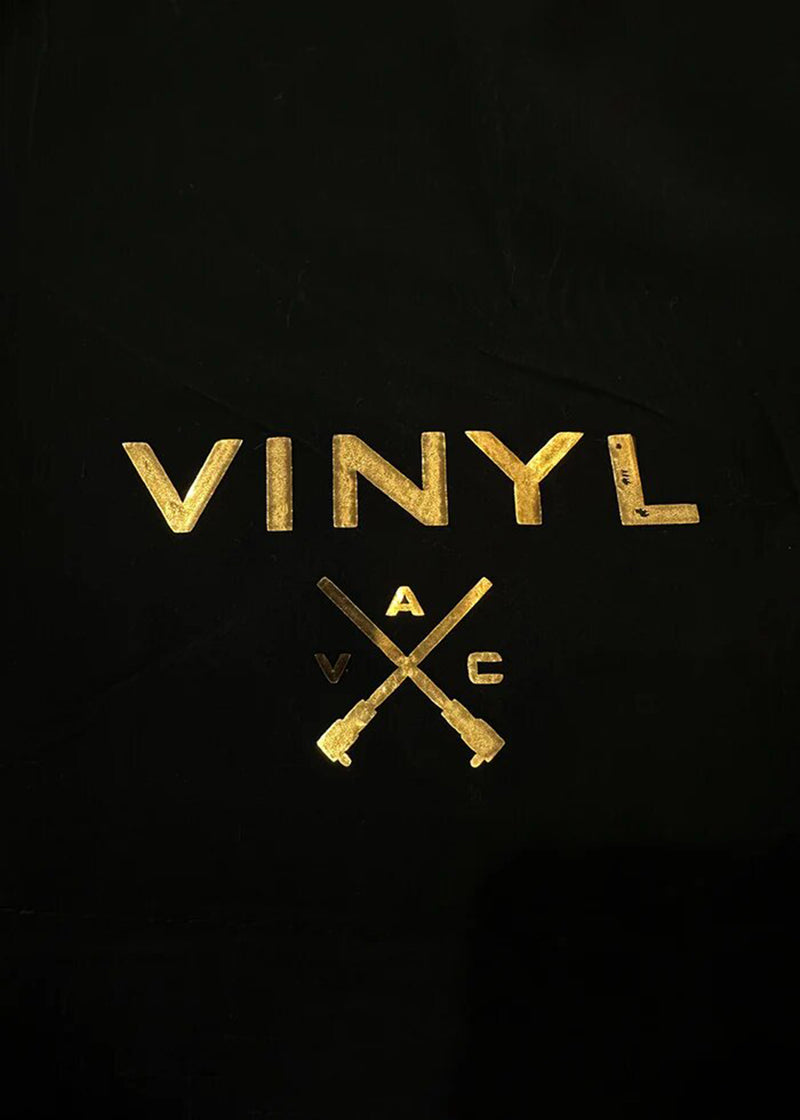 Ανδρικό μαγιό Vinyl Art Clothing - 00254-01 - gold logo midi swim boxer μαύρο