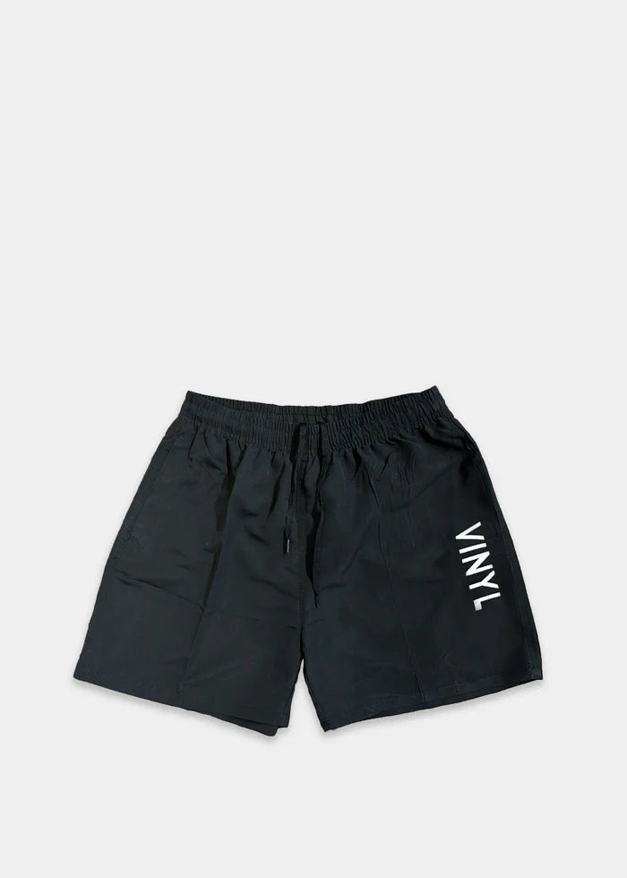 Ανδρικό μαγιό Vinyl Art Clothing - 00489-01 - minimal side logo midi swim boxer μαύρο