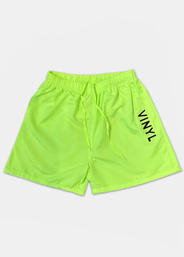 Ανδρικό μαγιό Vinyl Art Clothing - 00489-32 - minimal side logo midi swim boxer λάιμ