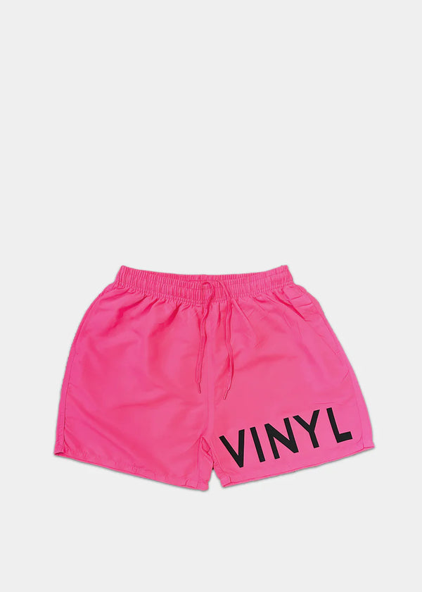 Ανδρικό μαγιό Vinyl Art Clothing - 00587-36 - logo midi swim boxer φουξ