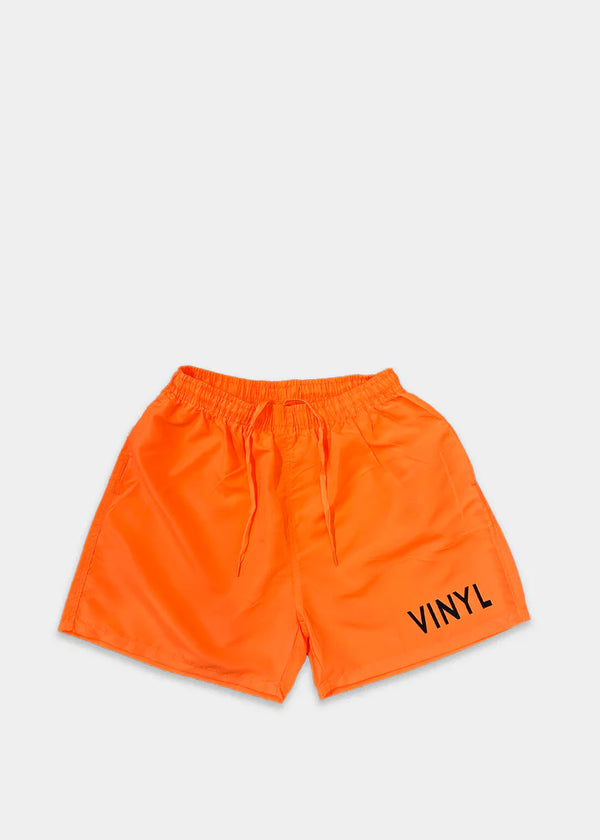 Ανδρικό μαγιό Vinyl Art Clothing - 00631-27 - minimal logo midi swim boxer πορτοκαλί