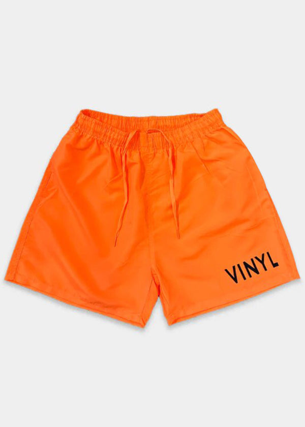 Ανδρικό μαγιό Vinyl Art Clothing - 00631-27 - minimal logo midi swim boxer πορτοκαλί