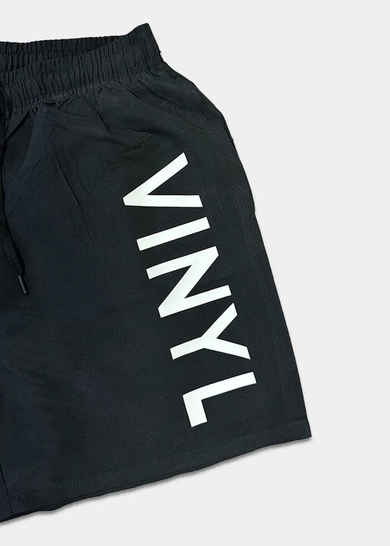 Ανδρικό μαγιό Vinyl Art Clothing - 00965-01 - side logo midi swim boxer μαύρο