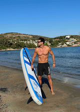 Ανδρικό μαγιό Vinyl Art Clothing - 00965-01 - side logo midi swim boxer μαύρο