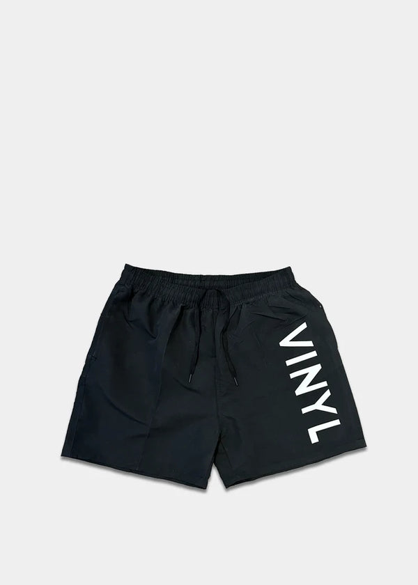 Ανδρικό μαγιό Vinyl Art Clothing - 00965-01 - side logo midi swim boxer μαύρο