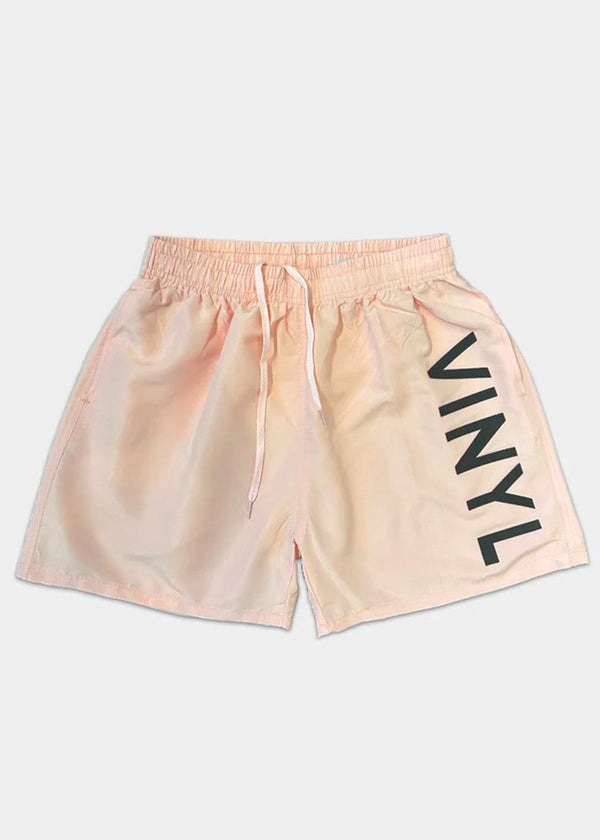 Ανδρικό μαγιό Vinyl Art Clothing - 00965-13 - side logo midi swim boxer απαλό ροζ