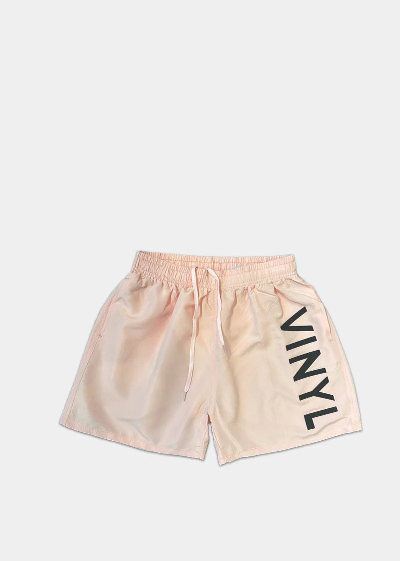 Ανδρικό μαγιό Vinyl Art Clothing - 00965-13 - side logo midi swim boxer απαλό ροζ