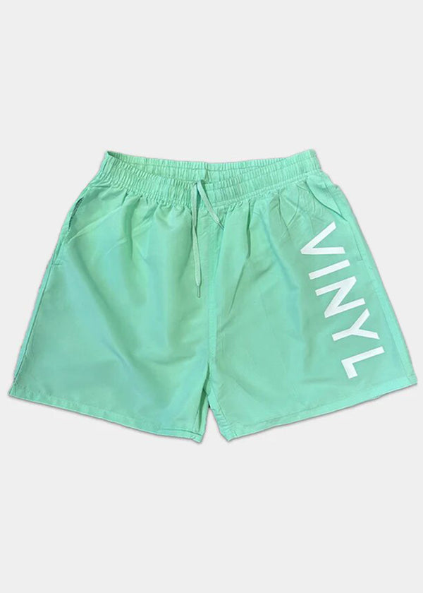 Ανδρικό μαγιό Vinyl Art Clothing - 00965-07 - side logo midi swim boxer μέντα
