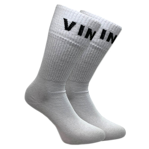 Vinyl art clothing - 01041-21-ONE - logo socks one pair  - white