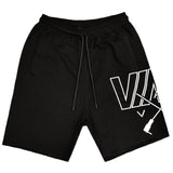 Vinyl art clothing - 01420-01 - cross logo shorts - black