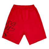 Vinyl art clothing - 01420-55 - cross logo shorts - red