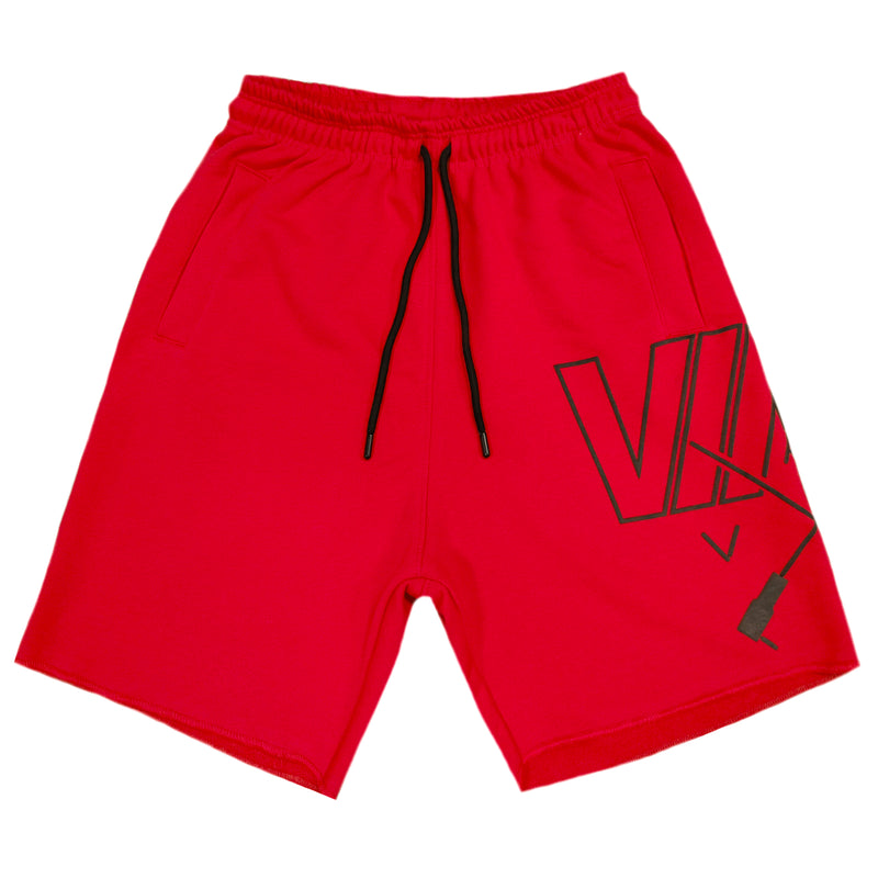 Vinyl art clothing - 01420-55 - cross logo shorts - red