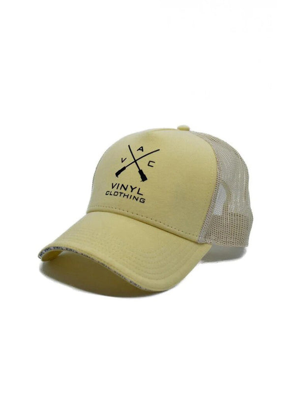 Καπέλο μπεζ - Vinyl Art Clothing -  01903-06 - vinyl logo baseball hat μπεζ