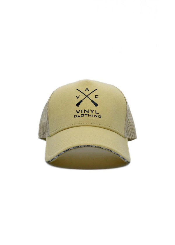 Καπέλο μπεζ - Vinyl Art Clothing -  01903-06 - vinyl logo baseball hat μπεζ