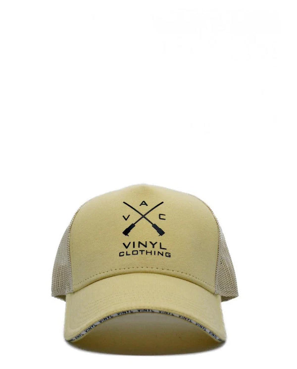 Καπέλο μπεζ - Vinyl Art Clothing -  01903-06 - vinyl logo baseball hat μπεζ