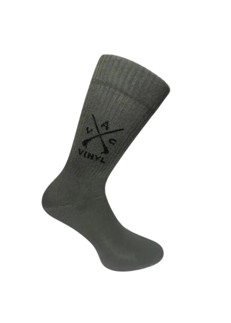 Μακριές Κάλτσες Vinyl art clothing - 02030-04-ONE - logo socks one pair χακί