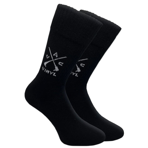 Vinyl art clothing - 02030-12ONE - logo socks one pair - black