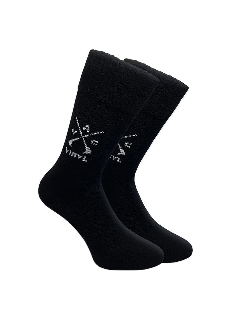 Μακριές Κάλτσες Vinyl art clothing - 02030-12ONE - logo socks one pair μαύρο