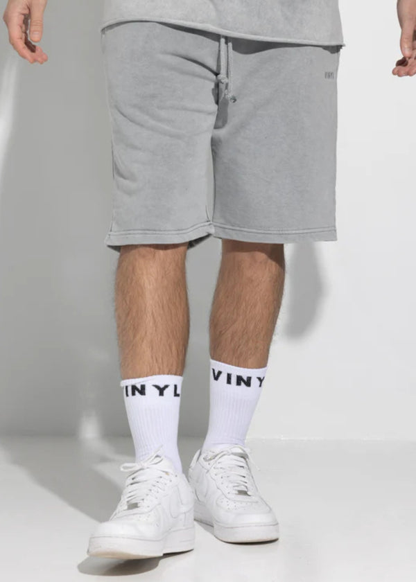 Ανδρική βερμούδα Vinyl Art Clothing - 02520-09 -  regular fit  premium washed shorts γκρι